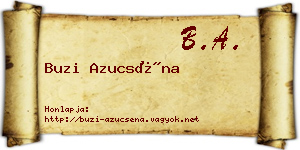 Buzi Azucséna névjegykártya
